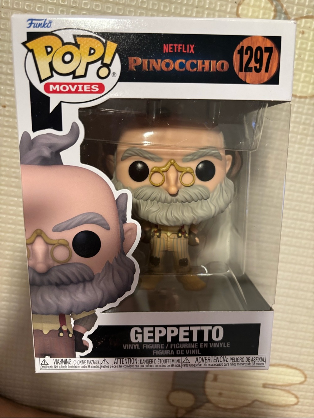 Funko Pop! Movies Geppetto (Pinocchio) Vinyl Figure - Gold Accents